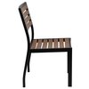 Flash Furniture Lark Outdoor Stackable Side Chair with Faux Teak Poly Slats XU-DG-HW6036-GG